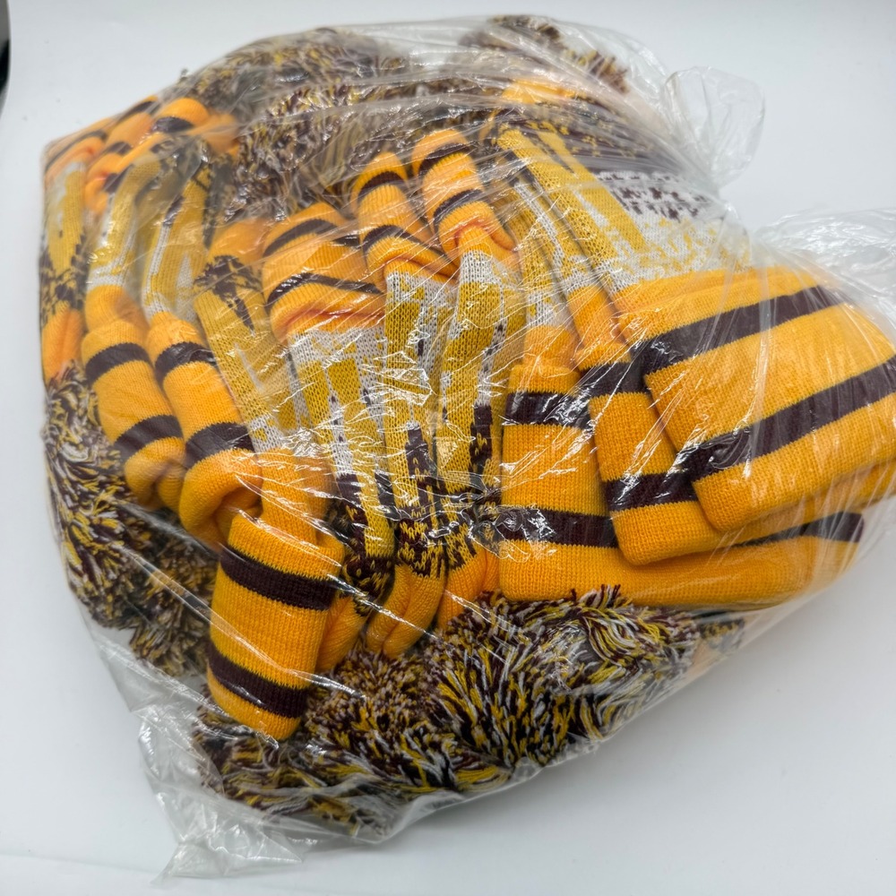 Washington Commanders 12 Pack Headwear Gold Burgundy Pom Beanie Bundle OSFA New
